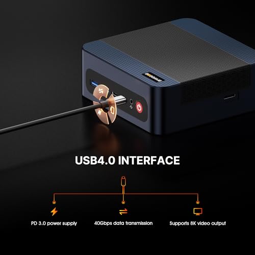 Image of BOSGAME M4 Plus Mini PC Gaming, AMD Ryzen 9 7940HS (up to 5.2GHz) 32GB DDR5 1TB PCIe4.0 SSD Mini Computer, Mini PC 4K Display USB4 & Oculink, 2.5G Dual LAN, WiFi 6, BT5.2