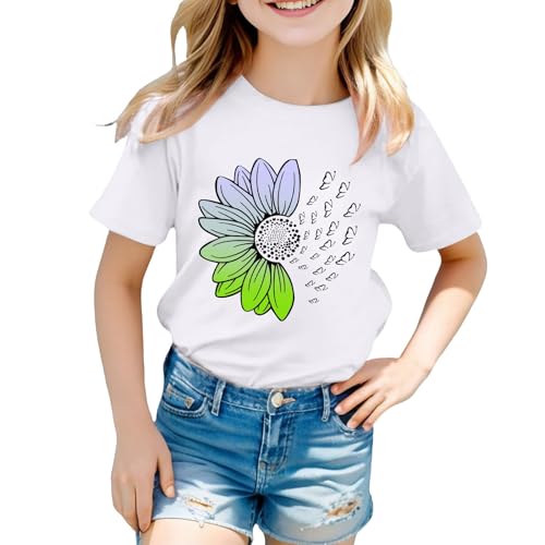 Girls Short Sleeve Tops Crewneck Loose Shirts Summer Tees T-Shirt Trendy Shirts Blouse Graphic Funny T Shirt3