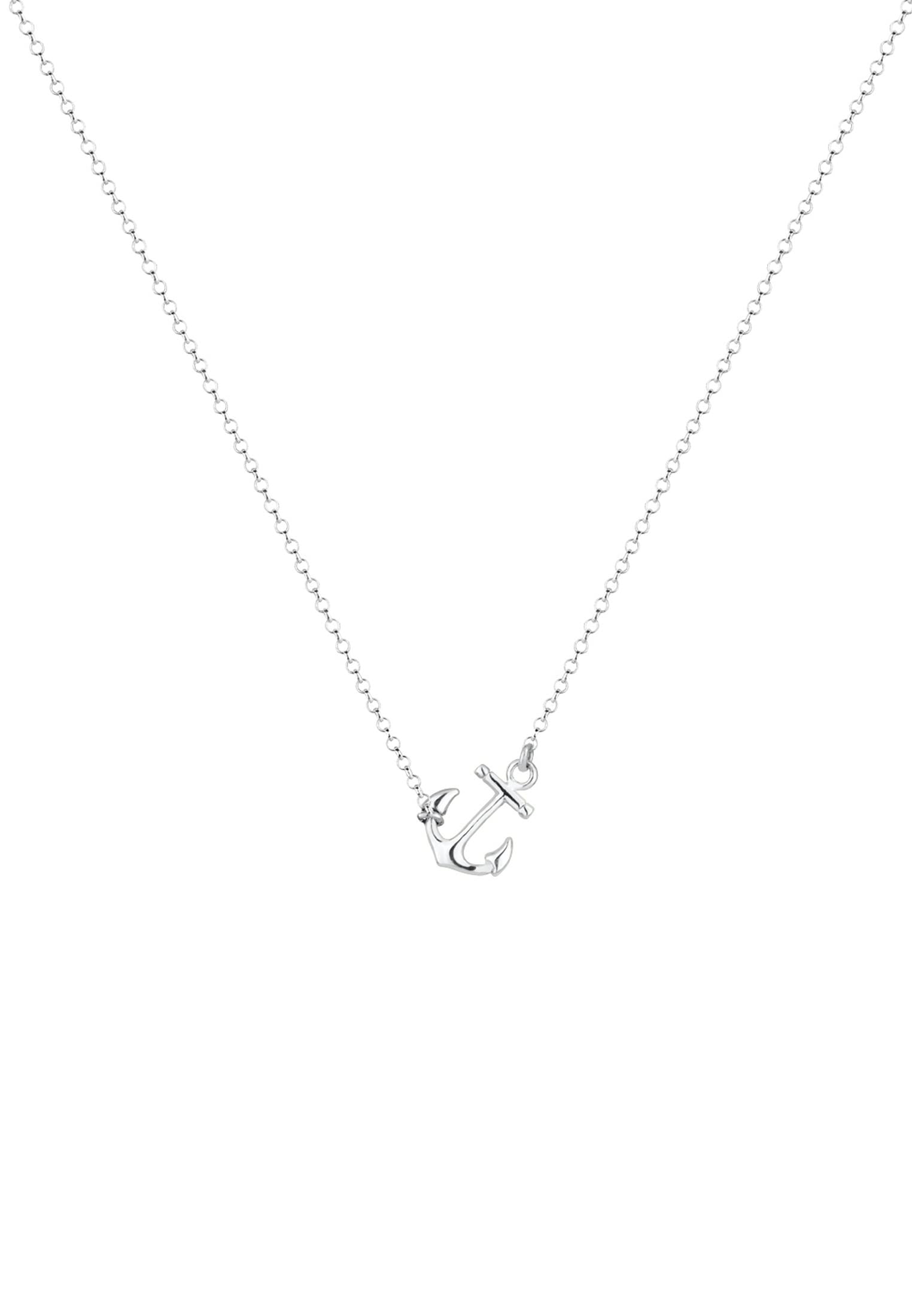 Elli Halskette Damen Anker Anhänger Maritim in 925 Sterling Silber