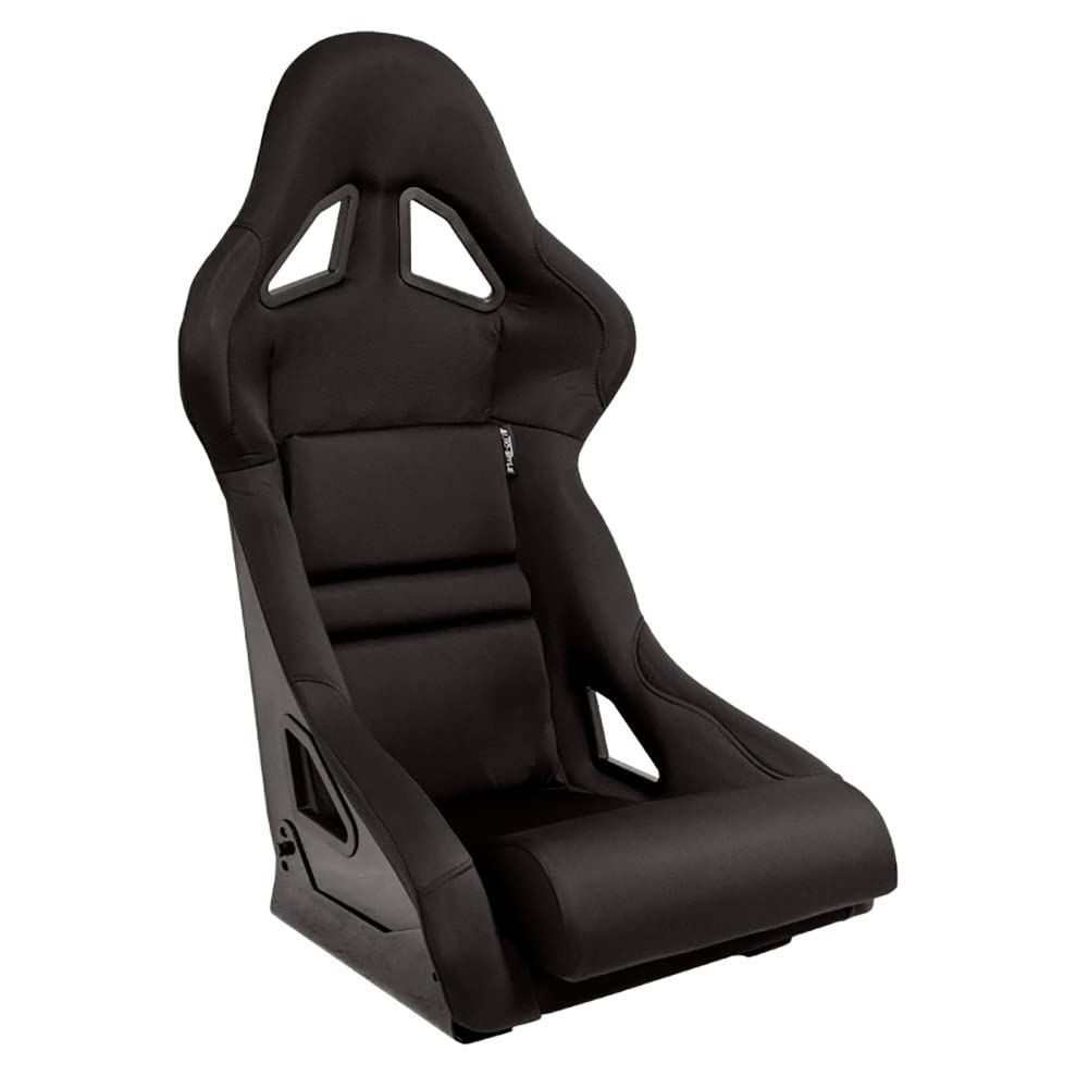 AUTO-STYLE Siège baquet 'BS8' - Noir - Dossier fixe en polyester - incl. glissières