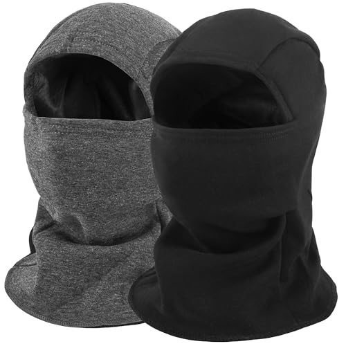 Balaclava Ski Mask for Adult, Full Face Mask Winter Fleece Thermal Cold Weather Outdoors Cover for Men Women 2 Packs