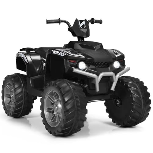 Pemberly Row 12V Kids 4 Wheeler ATV Quad Ride On Car w/LED Lights Music USB