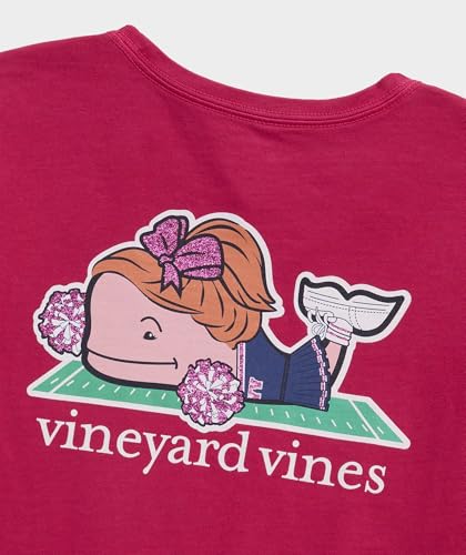 vineyard vines Girls Garment-Dyed Glitter Team Spirit Whale Short-Sleeve Pocket Tee3