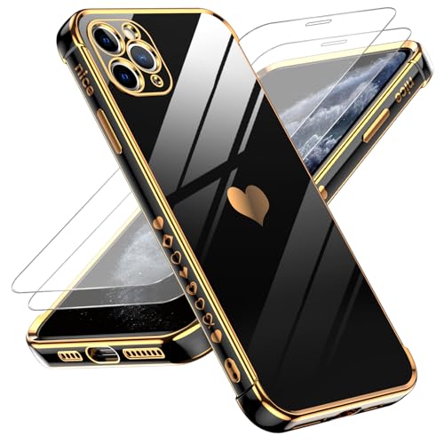 Coque iPhone 11 Pro Max de luxe en TPU souple aux finitions dorées