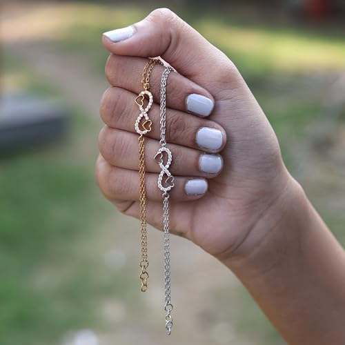Image of Mothers Day Gifts To My Beautiful Daughter Always Keep Me in Your Heart Love Mom, 925 Sterling Silver Infinity Bracelet with message card, Festival Gift for Daughter (From Mom)