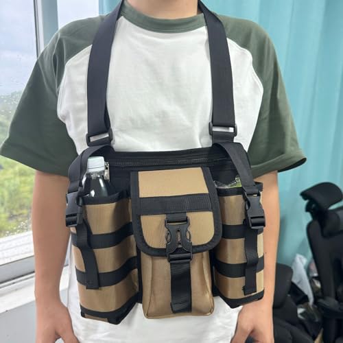 Sac de poitrine tactique multifonctionnel et robuste multi-poche - 3