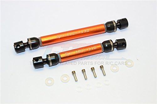 GPM For Traxxas TRX-4 Trail Defender Crawler Upgrade Parts Aluminum + Steel Front/Rear CVD Main Shafts - 1Pr Set Orange
