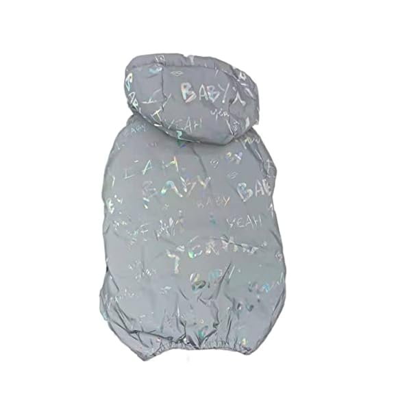 RARIDA Dogs Cold Weather Coats Reflective Clothing for Pets Warm Letter Printing Silve Color Four-Legged Pet Waterproof Small and Medium Dog Winter Jumpsuits (Color : Silver, Size : X-Large) RARIDA Dogs Cold Weather Coats Reflective Clothing for Pets Warm Letter Printing Silve Color Four-Legged Pet Waterproof Small and Medium Dog Winter Jumpsuits (Color : Silver, Size : X-Large)