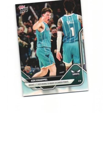 KON KNUEPPEL 2025-26 Topps Now NBA #167 Rookie Card RC Duke Blue Devils Charlotte Hornets 1st 2025 Rookie to 1K Points