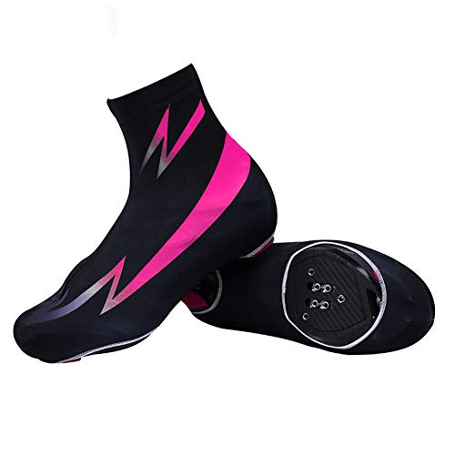 Cycling Overshoes for Summer, MTB Cycling Shoe Covers Lock Shoes Shoe Cover Windproof and Dustproof Suitable for Men and Women,Pink,M