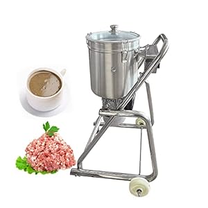 110V High Capacity 20L Commercial Food Processor Cutter Meat Chopper Machine Stainless Steel Universal Fritter Food Mixer Vegetable Industrial Fruit Blender Ground Beef Beverage Factory Hotel
