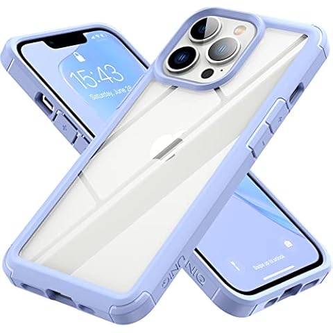 TEAM LUXURY iPhone 13 Pro Case, Clear Shockproof, Rugged Anti-Drop Hybrid Protective Phone Cases Cover Compatible with Apple iPhone 13 Pro 6.1” for Women & Men (Serenity/Clear) Cover