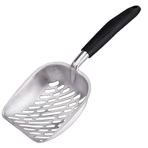 MengH-SHOP Katzenstreuschaufel Metall mit Gummigriff