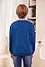 Child Boys Fall Geometric Texture Fashion Sweatshirts Ribbed Crew Neck Pullover Blue 9-10 Years
