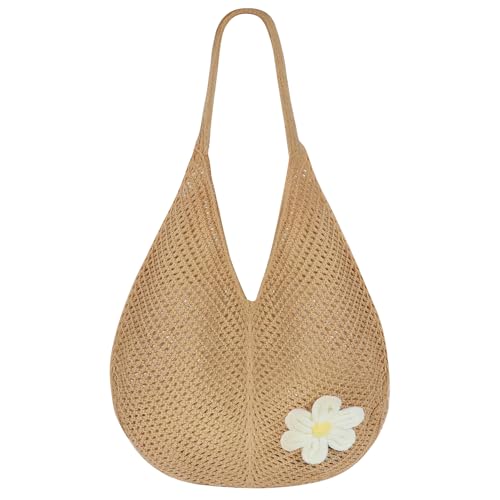 Bolso Tote tejido a crochet para mujer miniatura 1