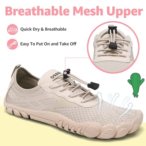 SAGUARO Water Shoes for Women - Barefoot Quick-Dry Aqua Sock, Lightweight, Breathable for Swimming, Beach and Outdoor Activities Size 5.5-10.53