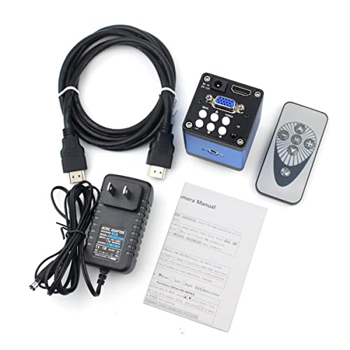 Microscope 13MP HDMI Monocular Microscope Digital Camera C Mount 130X Lens USB LED Light Workbench(B Camera)