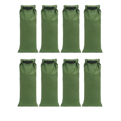 Flood Water Barrier Sand Bags - 4Pcs Thickened Long Canvas Flood Protection Sandbags with Insert Buckle Reusable Quick Flood Barrier for Home Door Window Basement Garage Floor Flood Control (8)