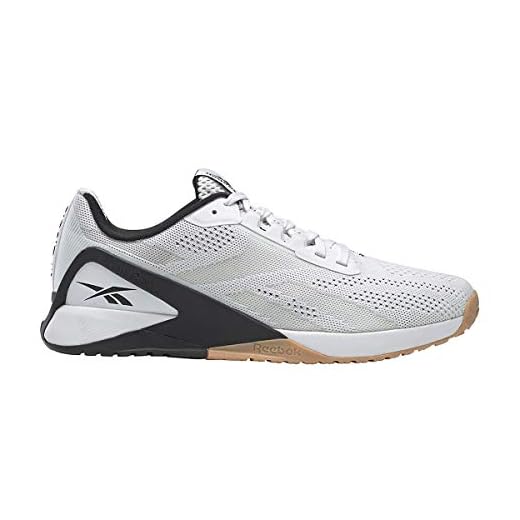 Reebok Tênis masculino, médio, branco/preto/borracha, 7.5