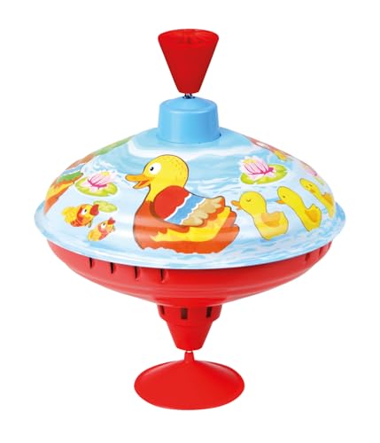 Lena 52266 - Brummkreisel Kleine Enten Ø 16 cm, Metall Schwungkreisel aus...