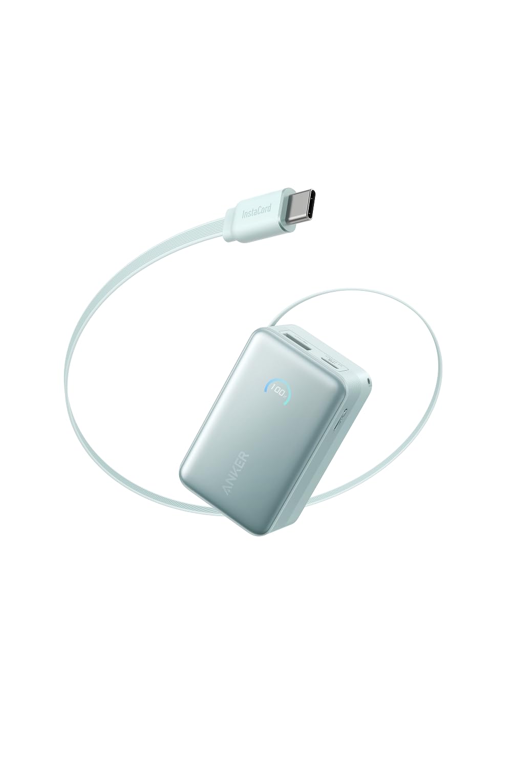 Amazon | Anker Nano Power Bank (10000mAh, 45W, 巻取り式 USB-C