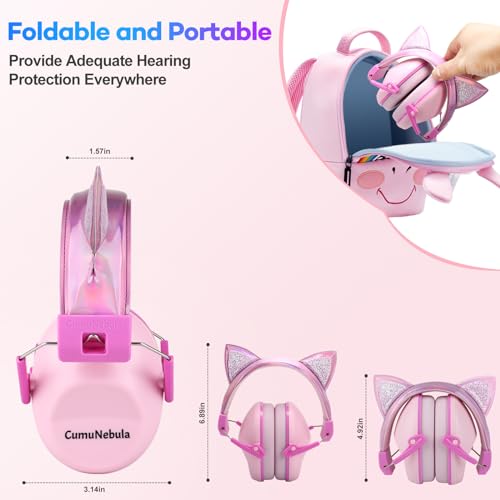 Noise Cancelling Headphones for Kids, Kids Ear Protection 28dB SNR Noise Reduction Ear Muffs for 3-16 Years Toddler/Children, Noise Cancelling Headphones Hearing Protection For Fireworks/Monster Truck - Image 6