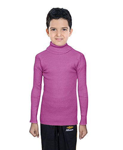 Image of IndiWeaves Boys Wollen Warm High Neck Full Sleeves T-Shirt /Inner /Skivvy for Winter (Pack of 2) Pink /Purple 14-16 Years 10110-0610-IW-P2-34