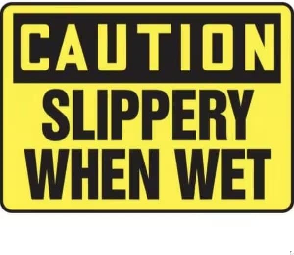 OSHA CAUTION SAFETY SIGN SLIPPERY, Mfr: FRMSTF642XP-A