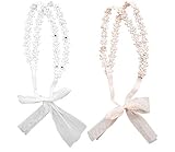 Baby Toddler Elastic Chiffon Flower Headbands Princess Girls Hand Sewing Bead Flower Headwear Nylon (HXT521)