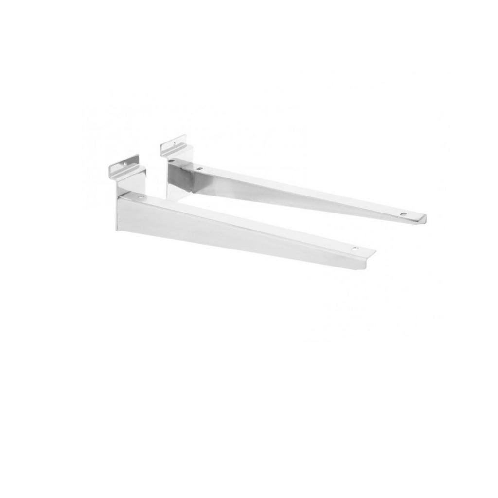 10x 300mm Brand New Heavy Duty SLATWALL Wooden Shelf Brackets (5 Pairs) for Shop Fittings