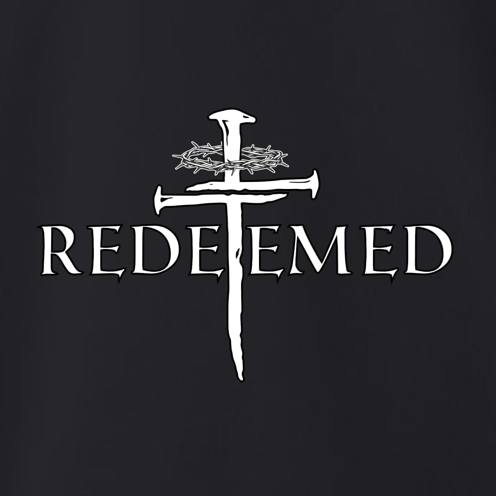 Redeemed Cross Christian Long Sleeve Shirt, Jesus Christ Nails Tee, Christian Gift for Men, Faith Apparel - Image 2