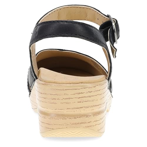 Image of Dansko Margreta Women's Mary Jane Clog - Leather Upper with Cutout Details, Adjustable Strap and Padded Footbed