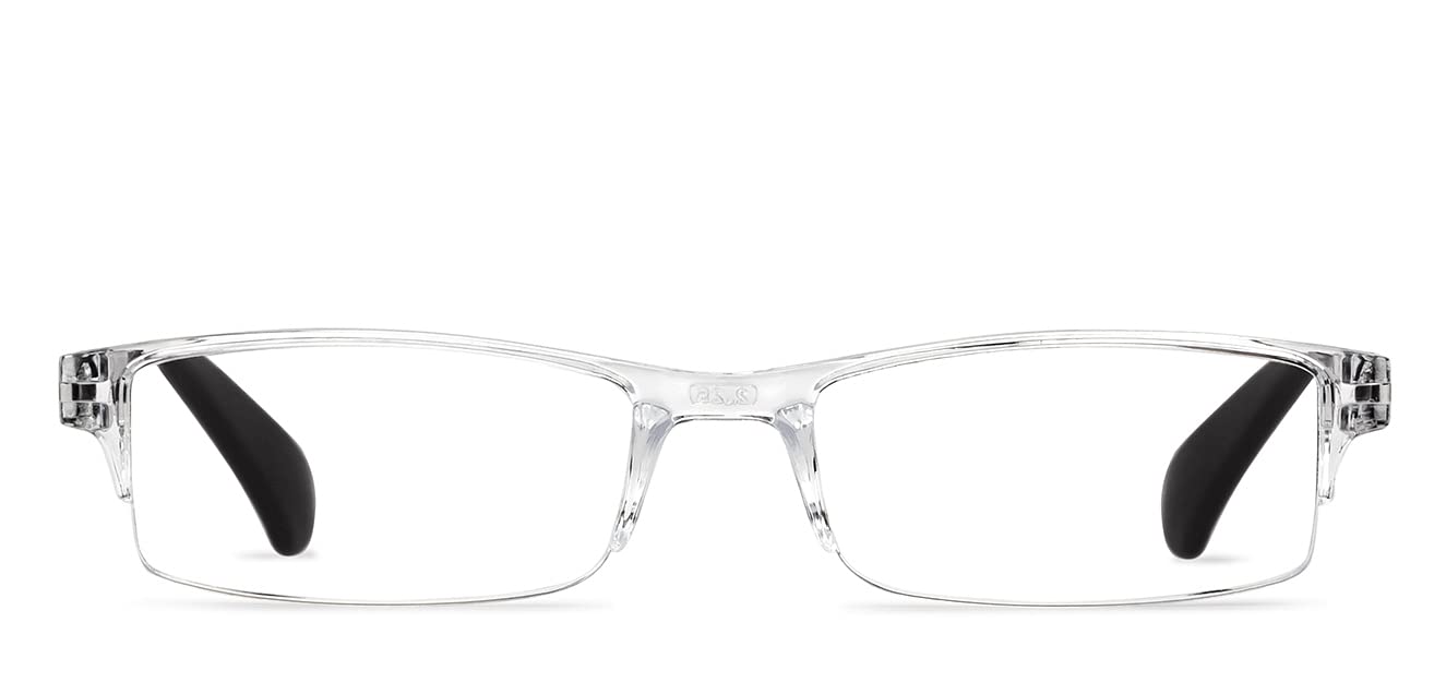 LENSKART PLUS Readers|Transparent Rectangular Half Rim Reading Eyeglasses|For Men & Women|For 2.25 Power|Lr E13968 (B0BX1D1NF1) Amazon Price History, Amazon Price Tracker