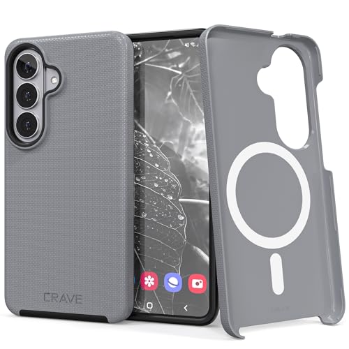 Image of Crave for Samsung Galaxy S26 Case, Compatible with MagSafe Shockproof Protection Dual Layer Case for Samsung Galaxy S26 (6.3 inch) - Slate