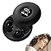 sunvito Auriculares para Dormir, Mini Auriculares para Dormir, inalámbricos Bluetooth 6.0, Silicona líquida, para Dormir de Lado, indicador de Potencia para Entrenar, Trabajar, Viajar (Negro)