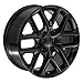 OE Wheels CV62 20 Inch Rim Fits Silverado 1500 Style 6x139.7 20x9 Satin Black - Hollander 14078 (1)