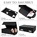 LFBOX Black Gift Box with Magnetic Lids 13.8x8.3x4.4 in, Large Bridesmaid Groomsman Proposal Boxes, Rectangle Storage Box 5 Pack