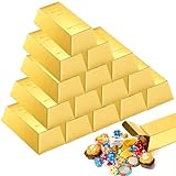 Saituo Home 20 Piezas Cajas de Regalo con Lingotes de Oro Falsos, 14 x 8 x 4 cm,...