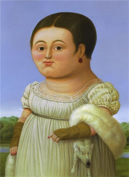 Peinture Fernando Botero Miss Riviere tableau déco idéal pour illuminer un intérieur moderne