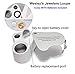 Jewelers Loupe 30X 60X LED Illuminated - Jewelry Loop Magnifier with Case for Geology, Gems, Gardening, Electronics, Industrial by Wesley's as you wish