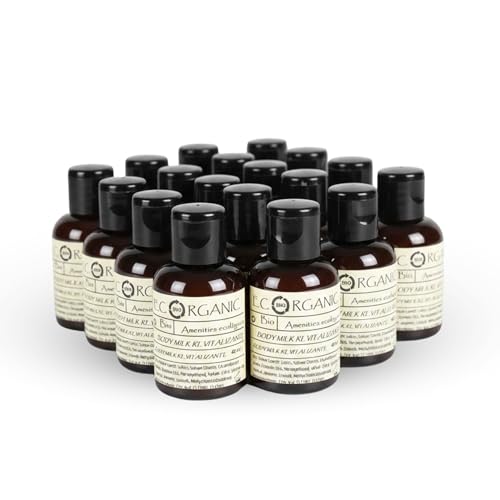 Body Milk Ecorganic 40 ml lot de 24 flacons de lotion corporelle pour hôtels et voyage