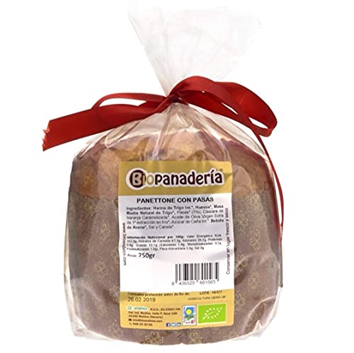 Biopanadería Panettone con Pasas Ecológico 750g de Elaboración Artesanal Cover
