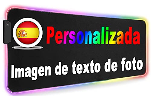 Alfombrilla de Ratón Grande LED RGB Personalizada, Agregue Imágenes Texto Regalo de Diseño Artístico Haga Su Propia Alfombrilla de Ratón para Juegos Personalizada (80x30 cm I 31.5x11.8 Pulgadas) Cover