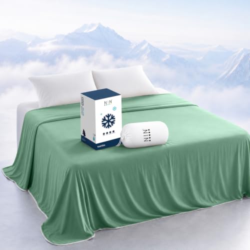 Luxury Lightweight Cooling Blanket for Hot Sleepers, King Beryl Green