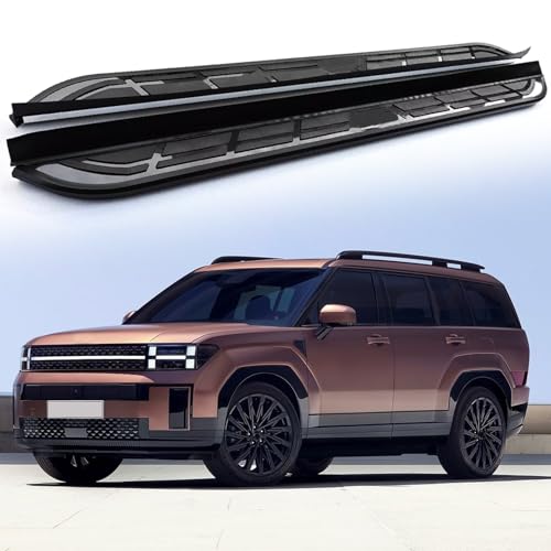 Marchepieds fixes Hyundai Santa Fe 2024 2025 - Lot de 2 barres de seuil noires