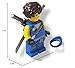 LEGO Minifigure - Legacy Jay Blue Ninja Figurine with Dual Pattern Head Neckerchief and Plastic Katanas from 71735 Ages 8+