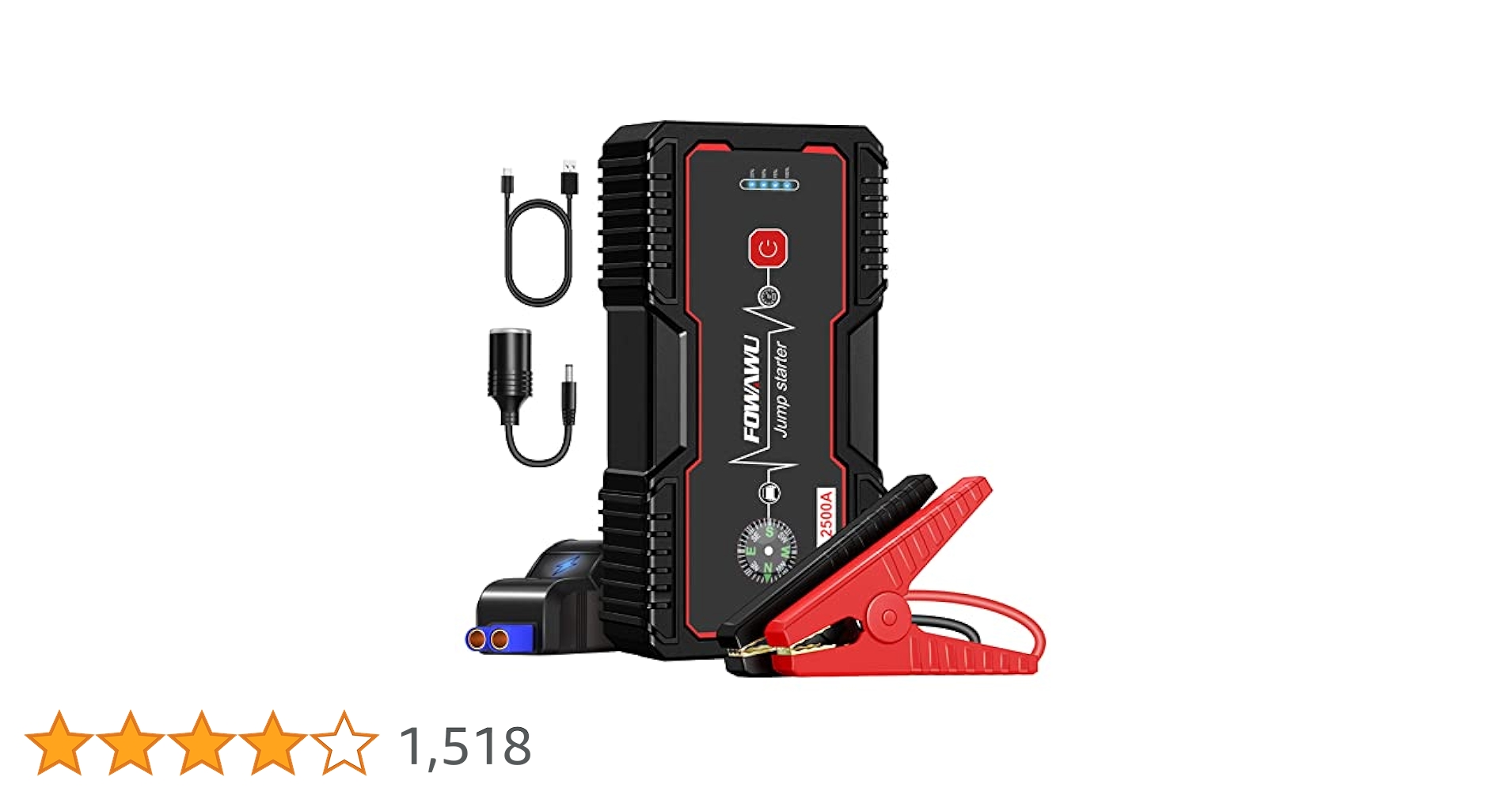 Amazon | FOWAWU ジャンプスターター 12v 車用 22800mAh 2500A