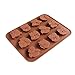 Chikanb Molde de Silicona para Chocolatines con Forma de Búho, Moldes de Bombones de Silicona, Herramienta para Hornear, Decoración de Tartas, Molde para Cubo de Hielo, Gelatina, Mini Jabon, 19 CM