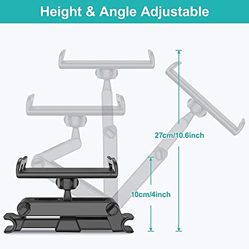 Image of Shahn Extendable Arm Headrest Mount Tablet /Mobile Holder Car Rear Seat Mobile Phones and Tablets Upto 10.5 inch Diagonal Screen Size.