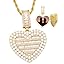 22 Iced Out Heart Shape(Gold)+Rope Chain